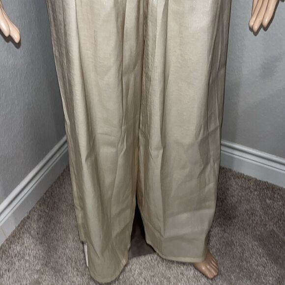 Nwt Babyboo Aurora wide leg pants in champagne color. - Picture 6 of 14
